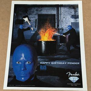 BLUE MAN GROUP - Fender Guitars - 60 Years - 2006 Print Advertisement